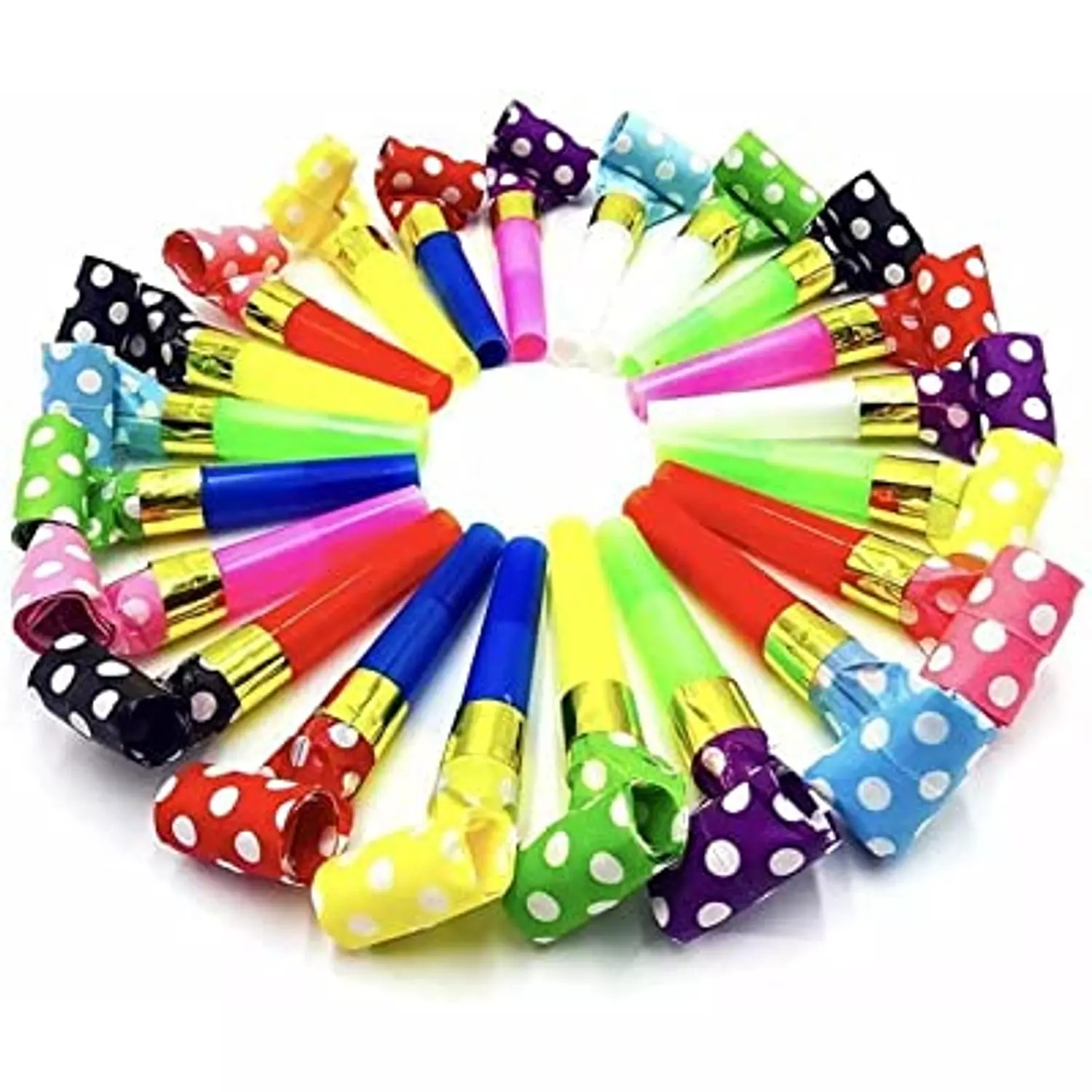  10 PCS Beep for Parties and Birthdays , Multicolor Paper Blowers Blowouts Whistles Birthday Noisemaker Kids Toy Party Supplies  hover image