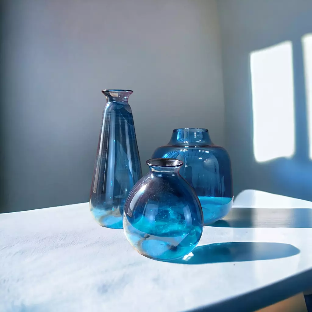 Blue set vases