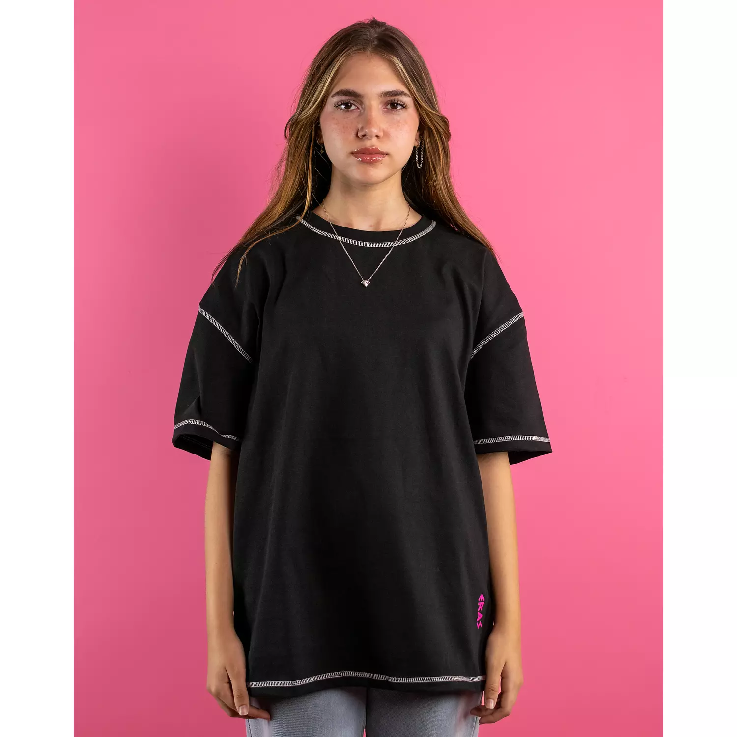 Black & Pink "WINGS" tee hover image