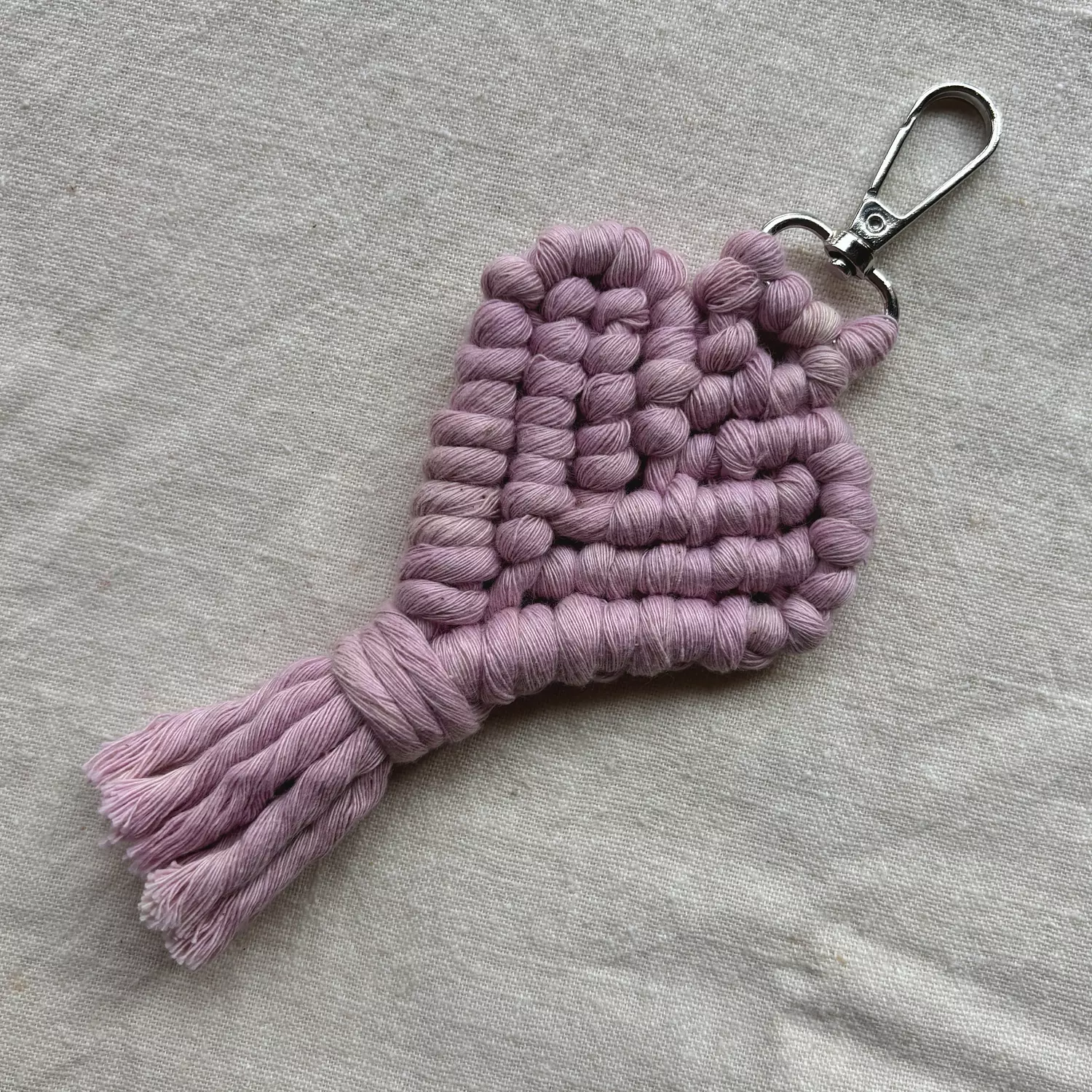 Original Heart Macrame Keychain 3