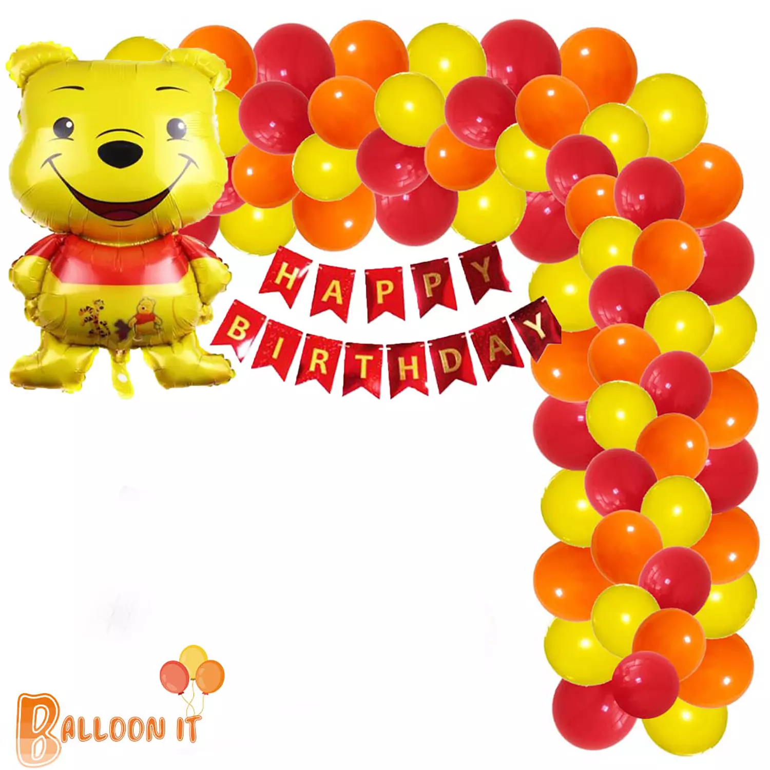 Winnie the Pooh Theme Balloon Garland hover image