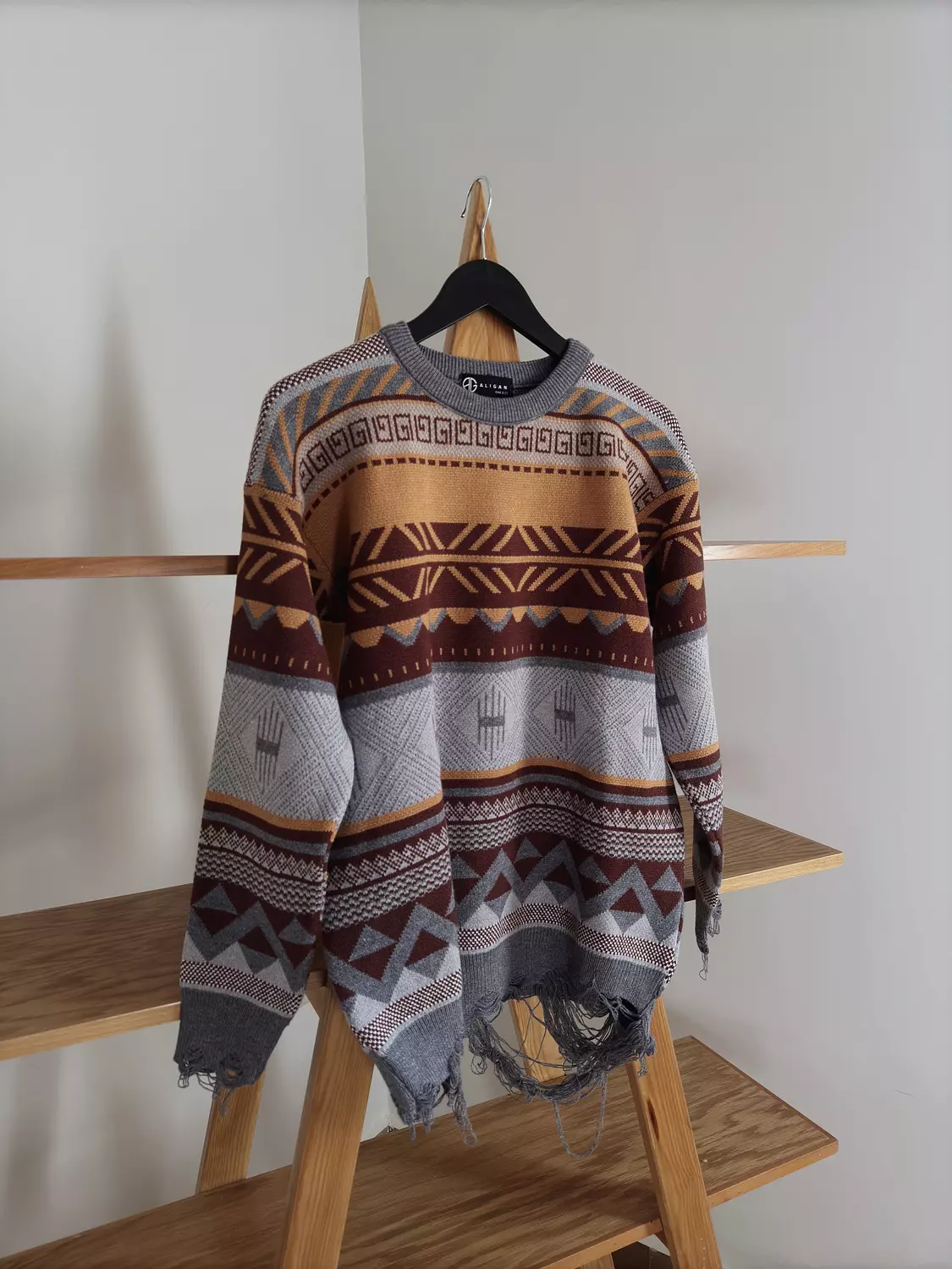 hippie geo pattern sweater-2nd-img