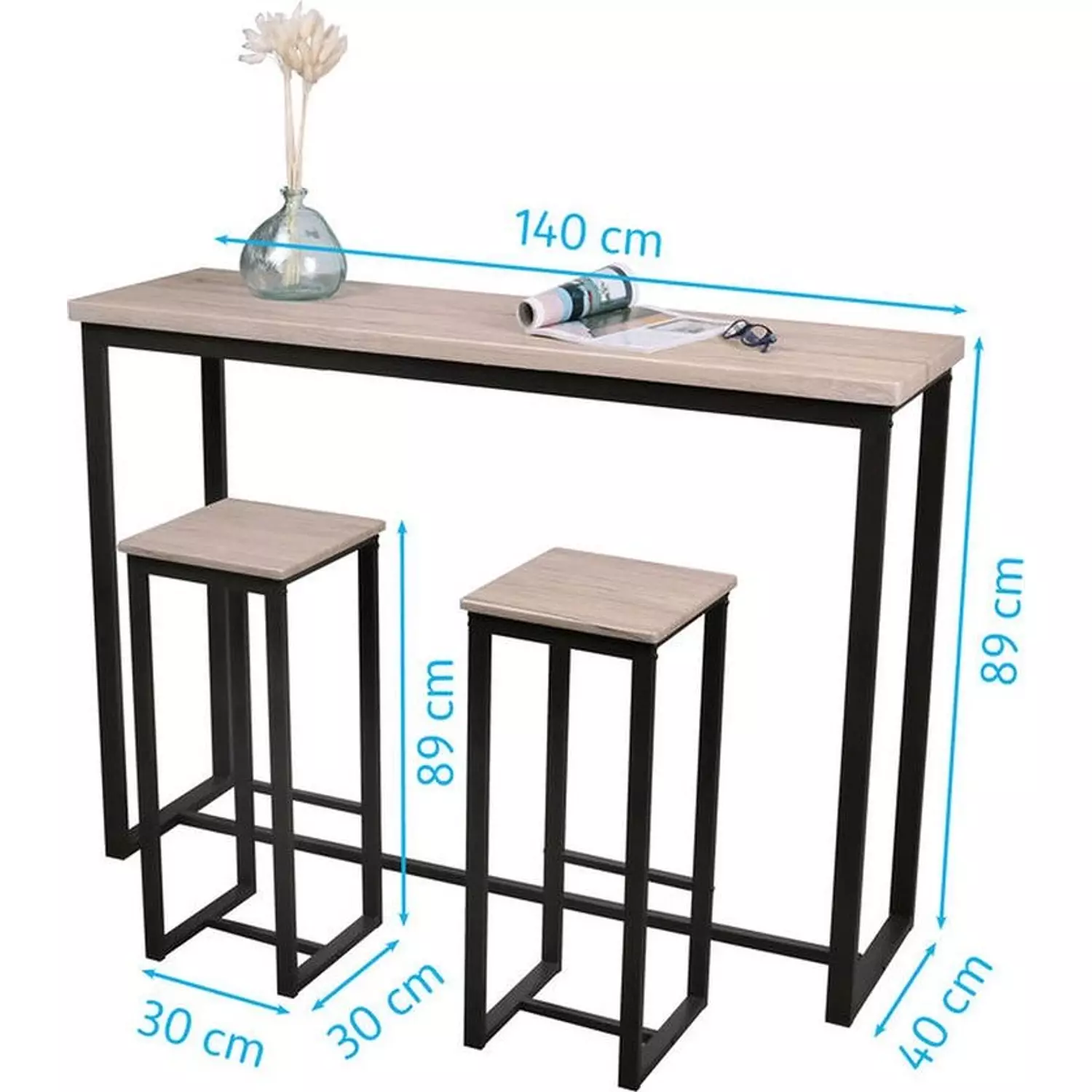 Bar table with 2 stools hover image