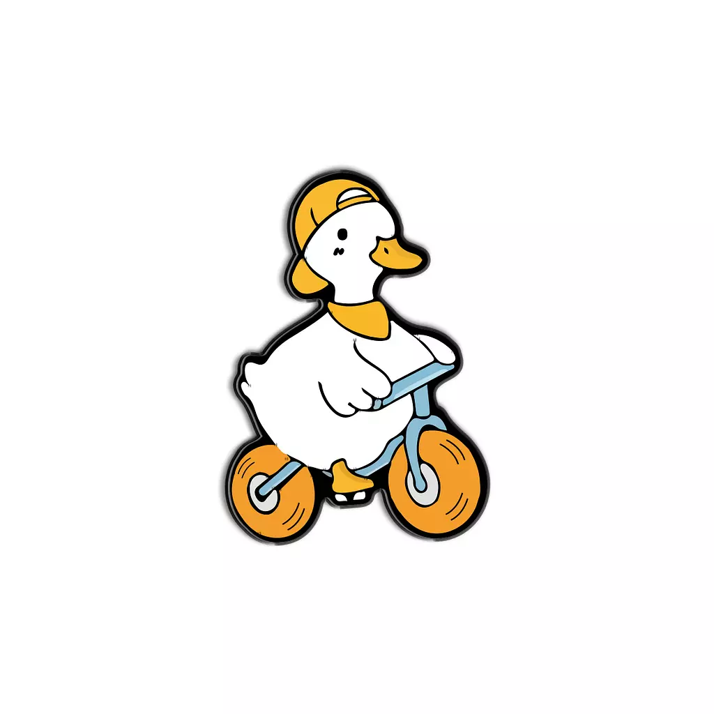 Duck 🦆 rides bicycle 🚲