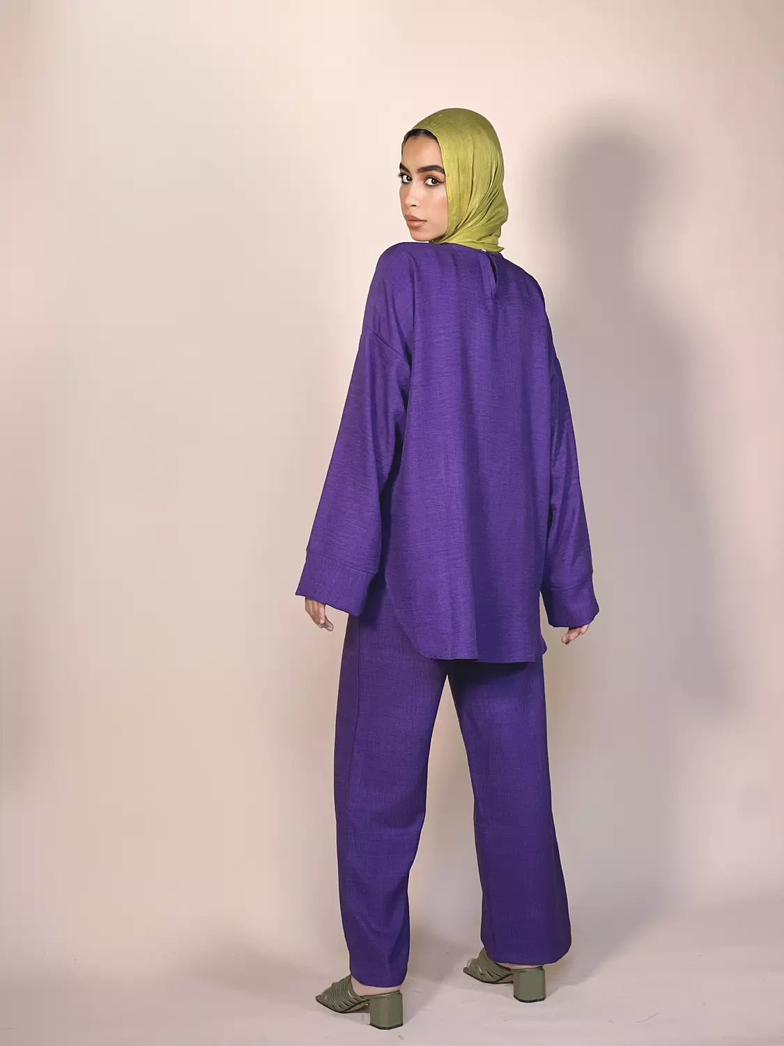 Purple Basic Linen Set 3