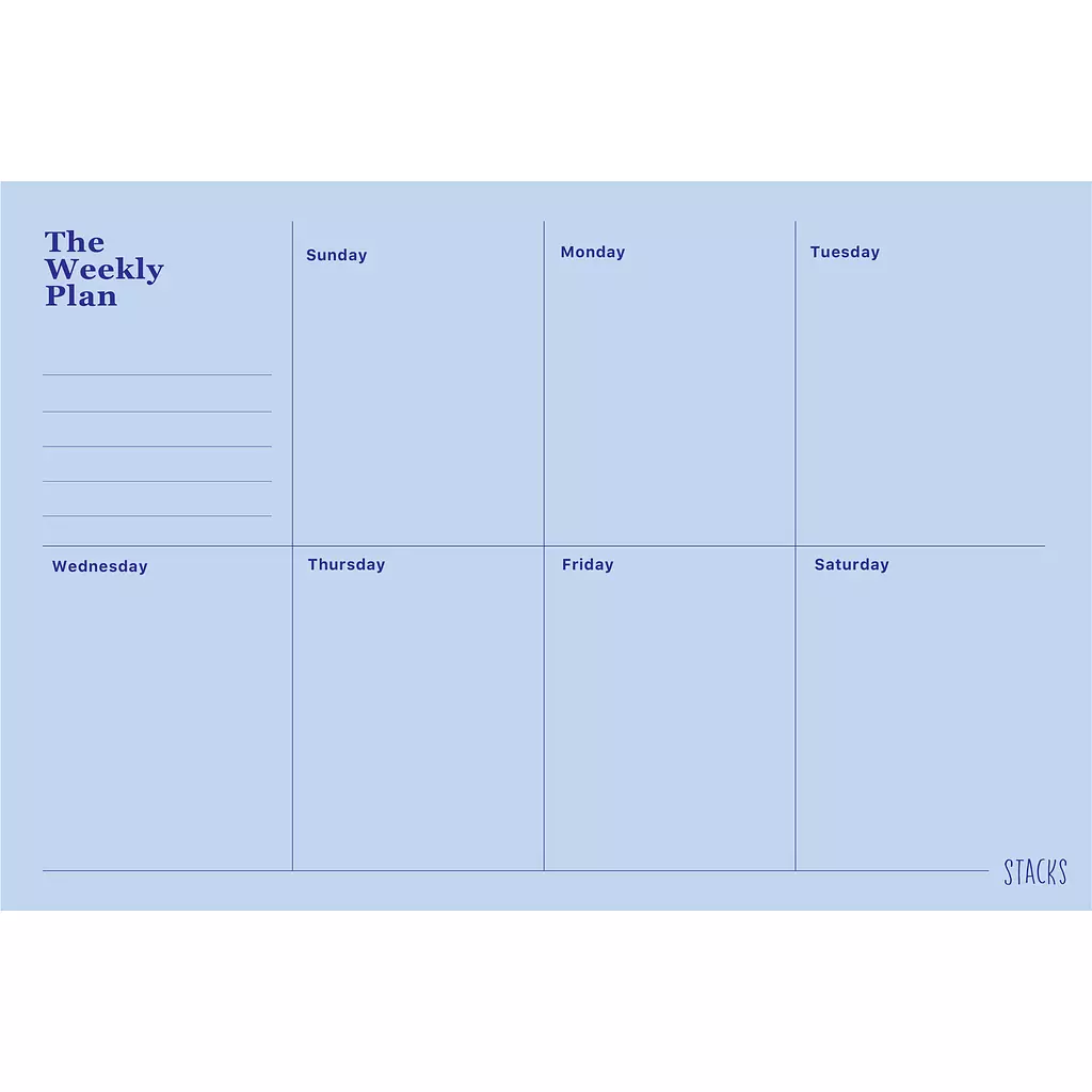 Blue Weekly Planner 