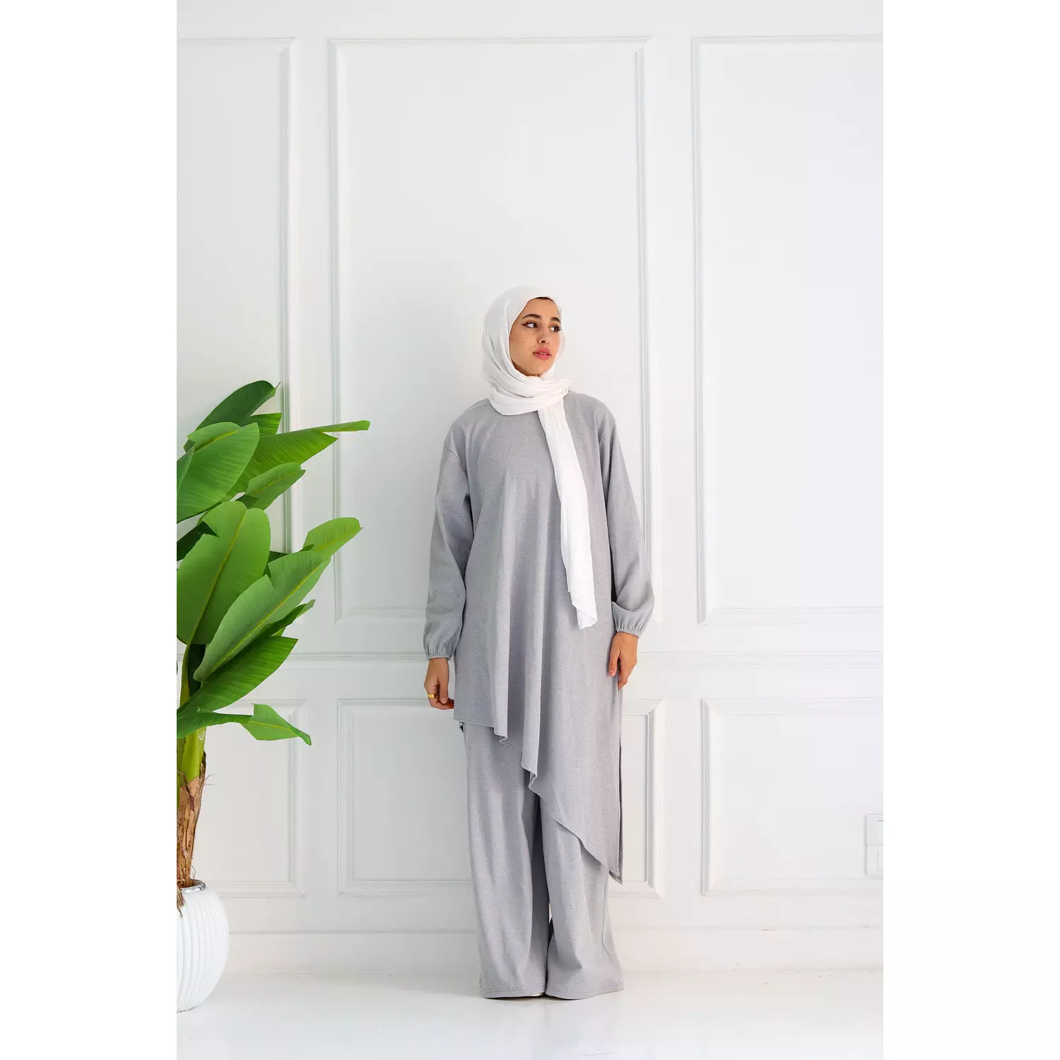 Light Grey Set Tunic & Pants 3