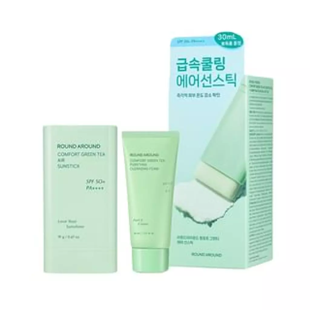 ROUND A’ROUND - Comfort Green Tea Air Sun Stick Set