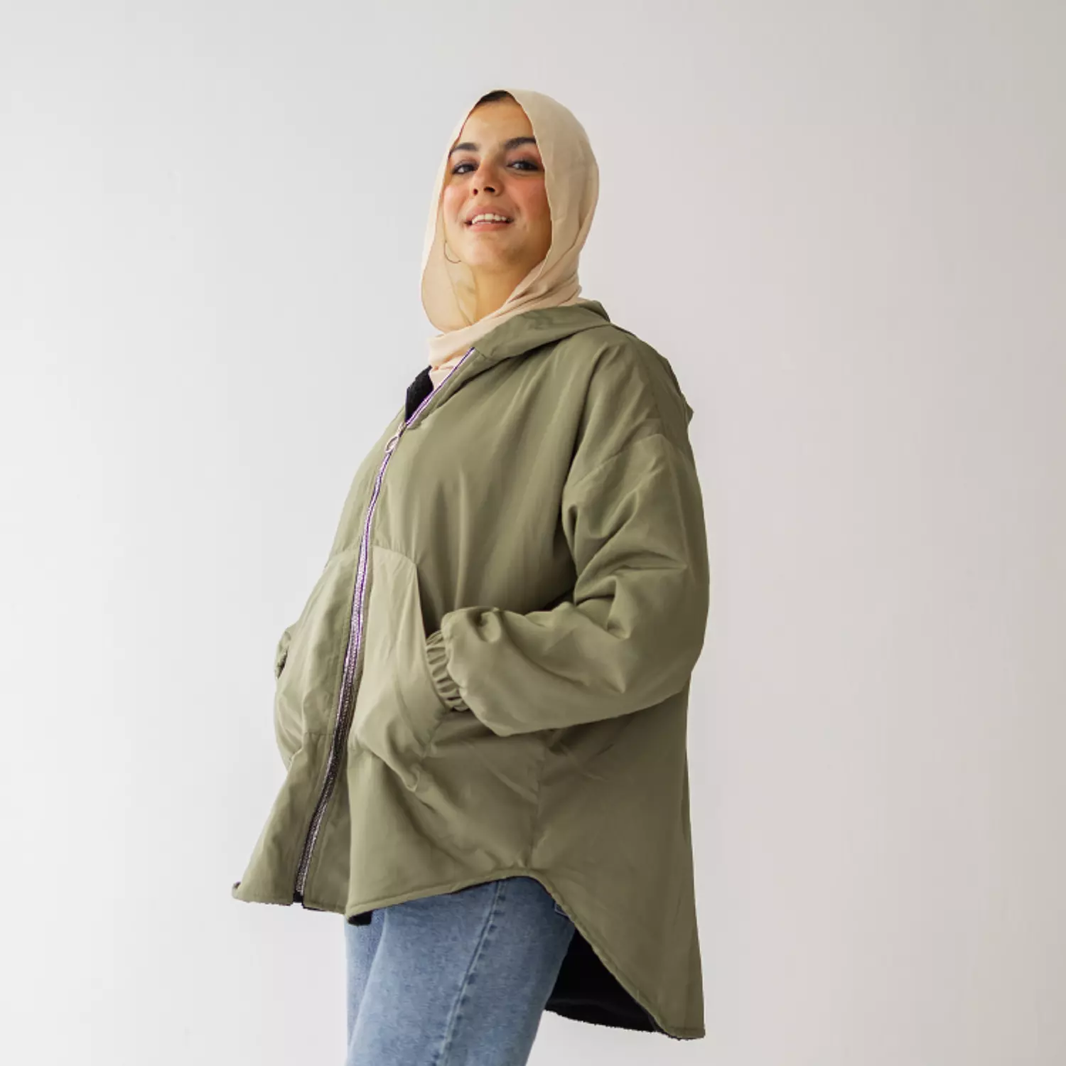 Olive Water Proof Jacket hover image