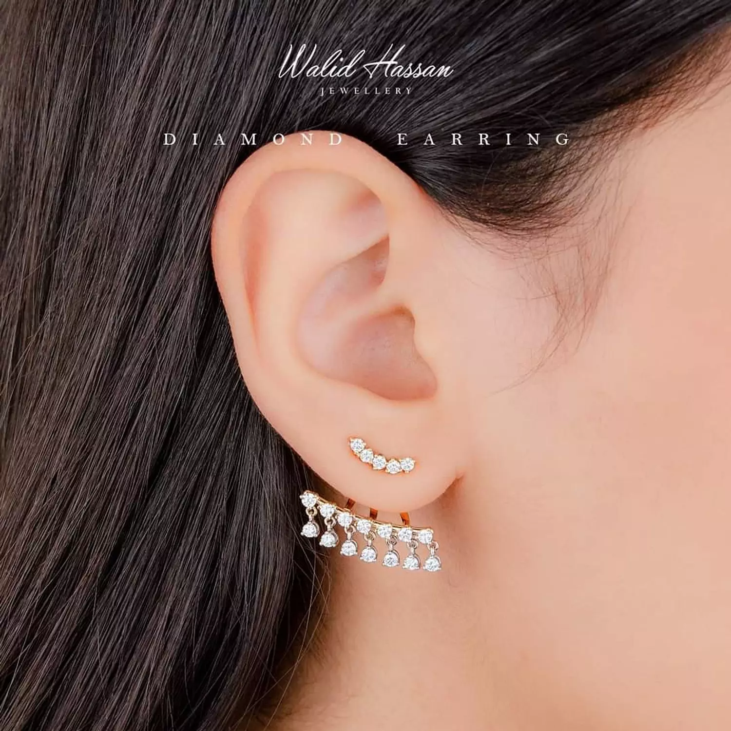 diamond earring hover image