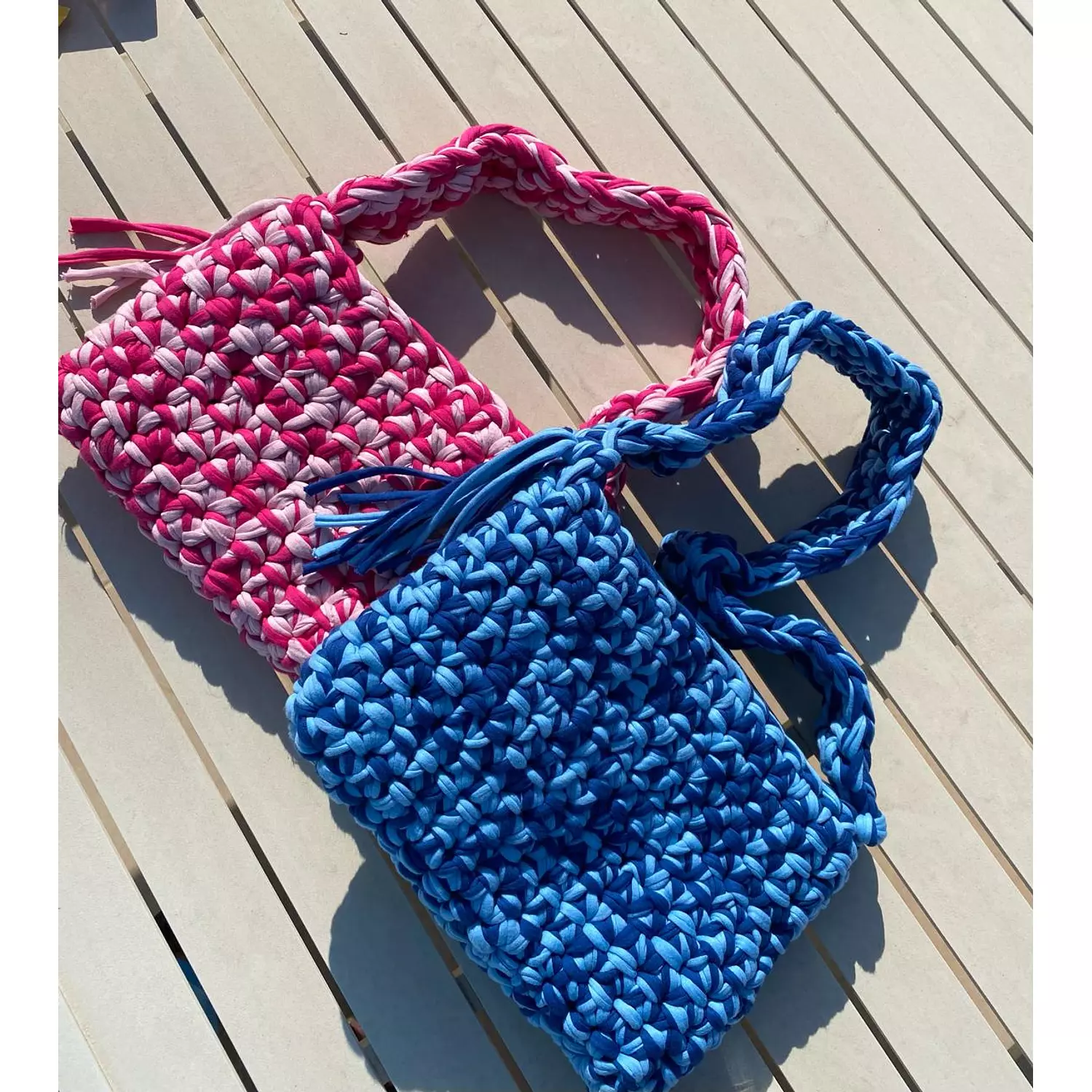 Crochet boho-modern shoulder bag 4
