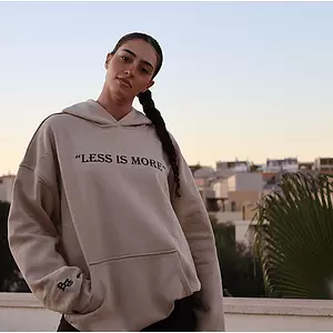 "LESS IS MORE" oversized hoodie!
