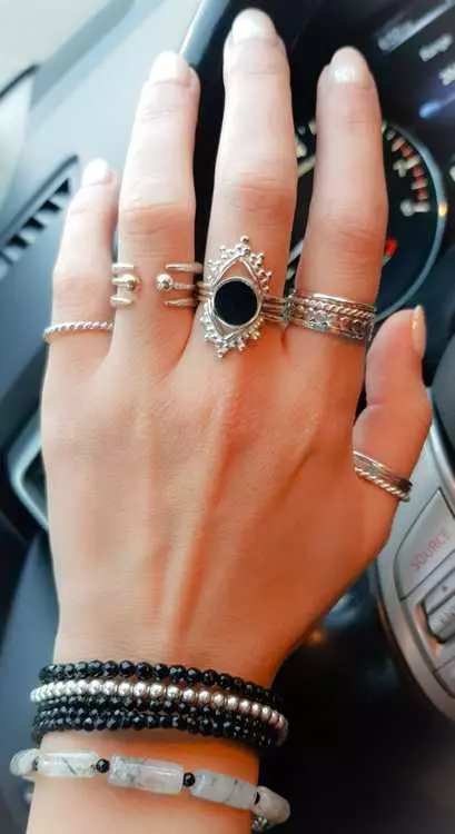 Edgy on sale silver rings