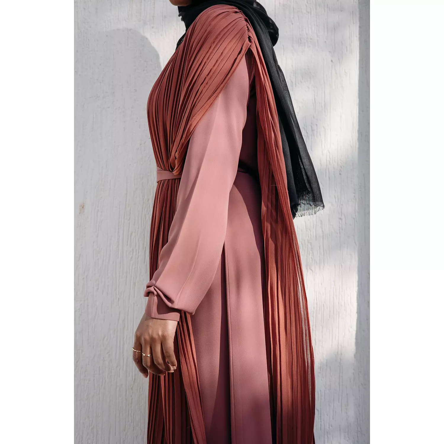 Night Blooming Abaya in Burnt Orange 2