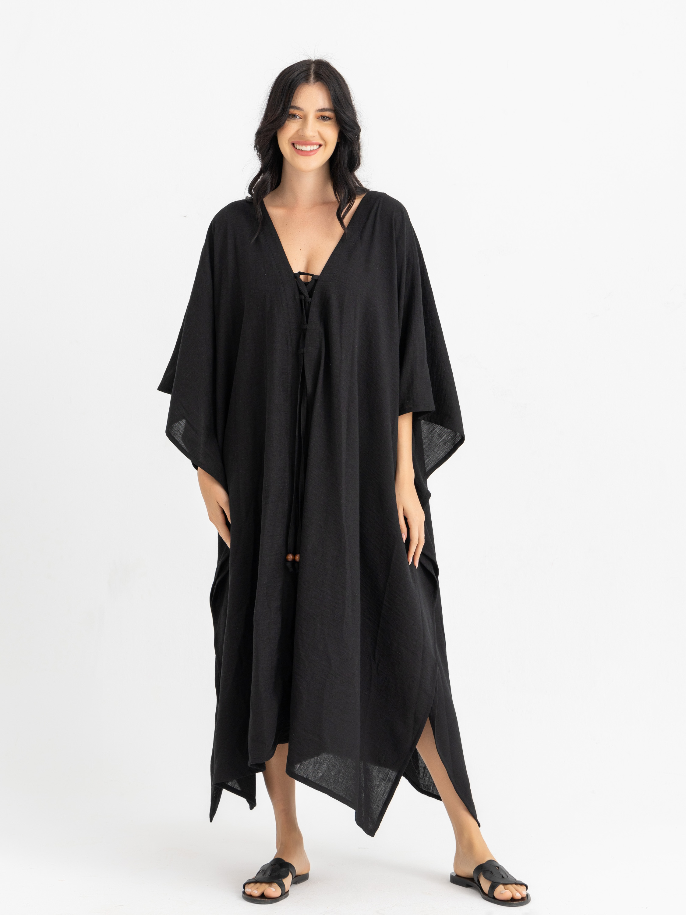 The VOUVA maxi linen kaftan 