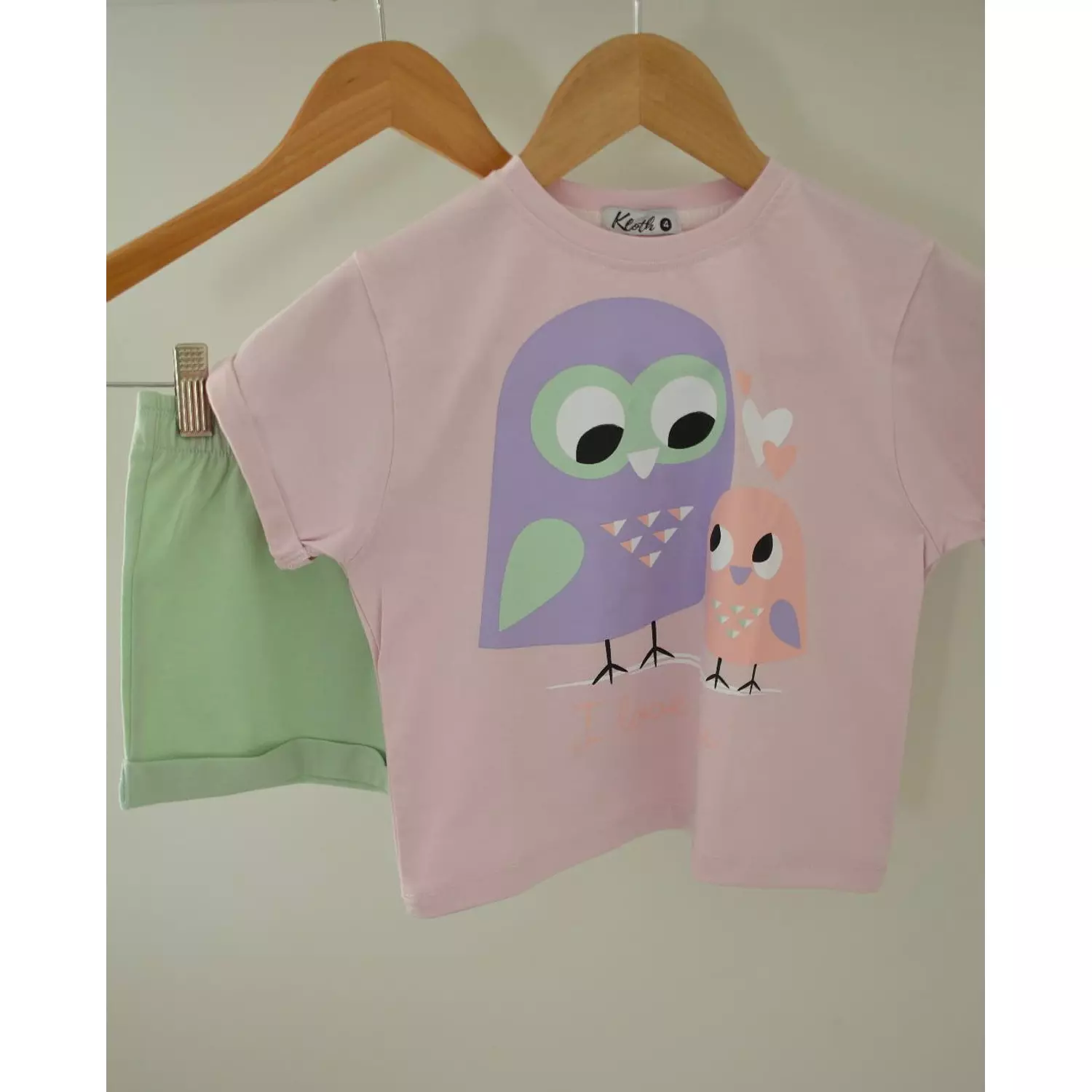 Matching oversized pajamas (owls) hover image