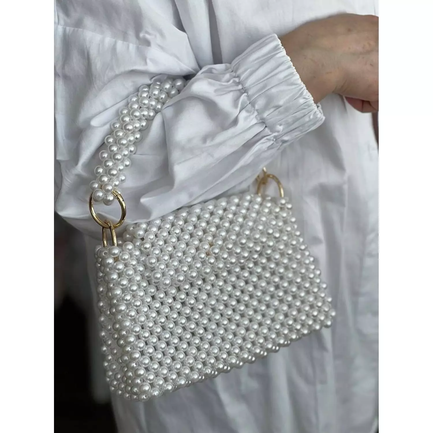 Silver beaded bag  5