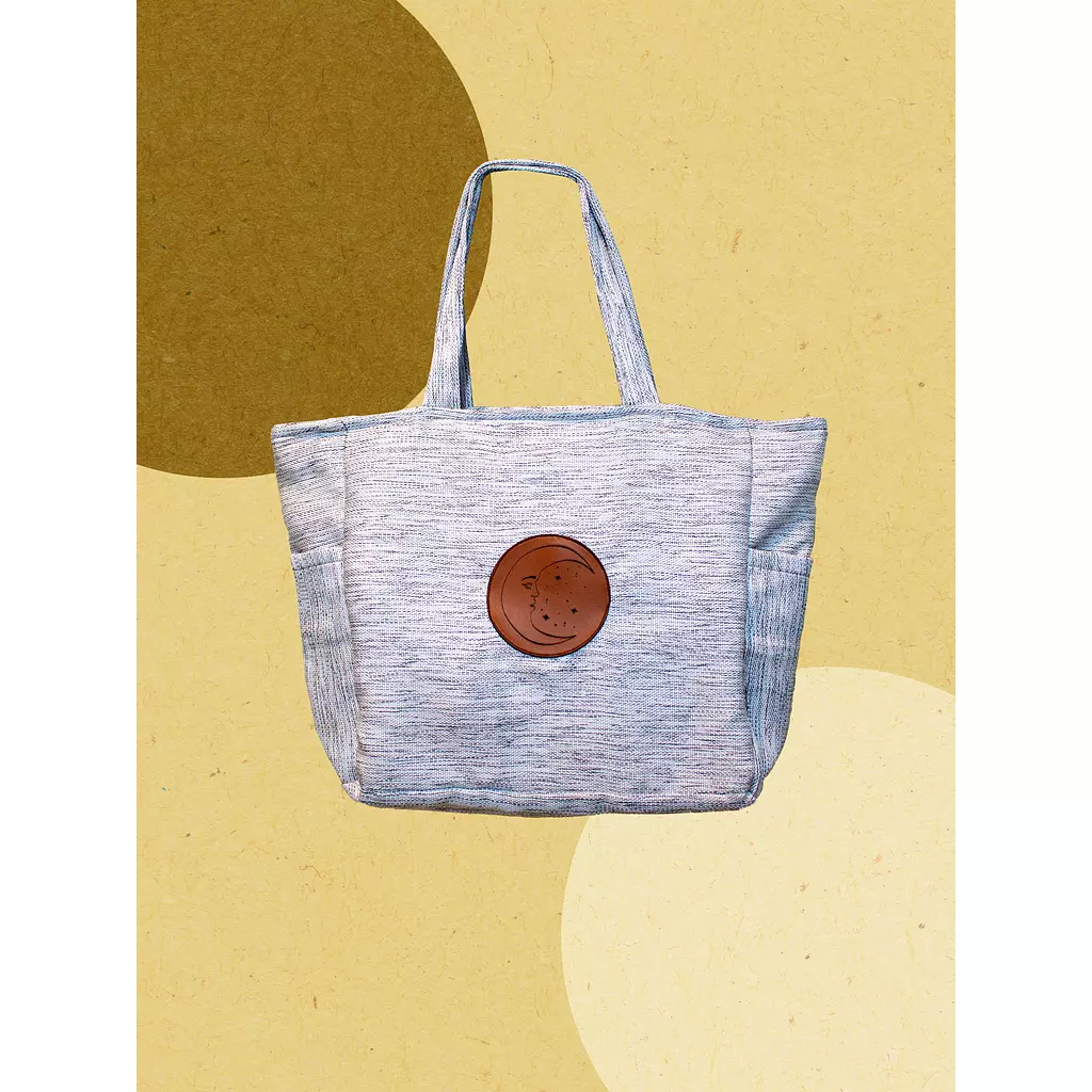 White Boho Tote Bag