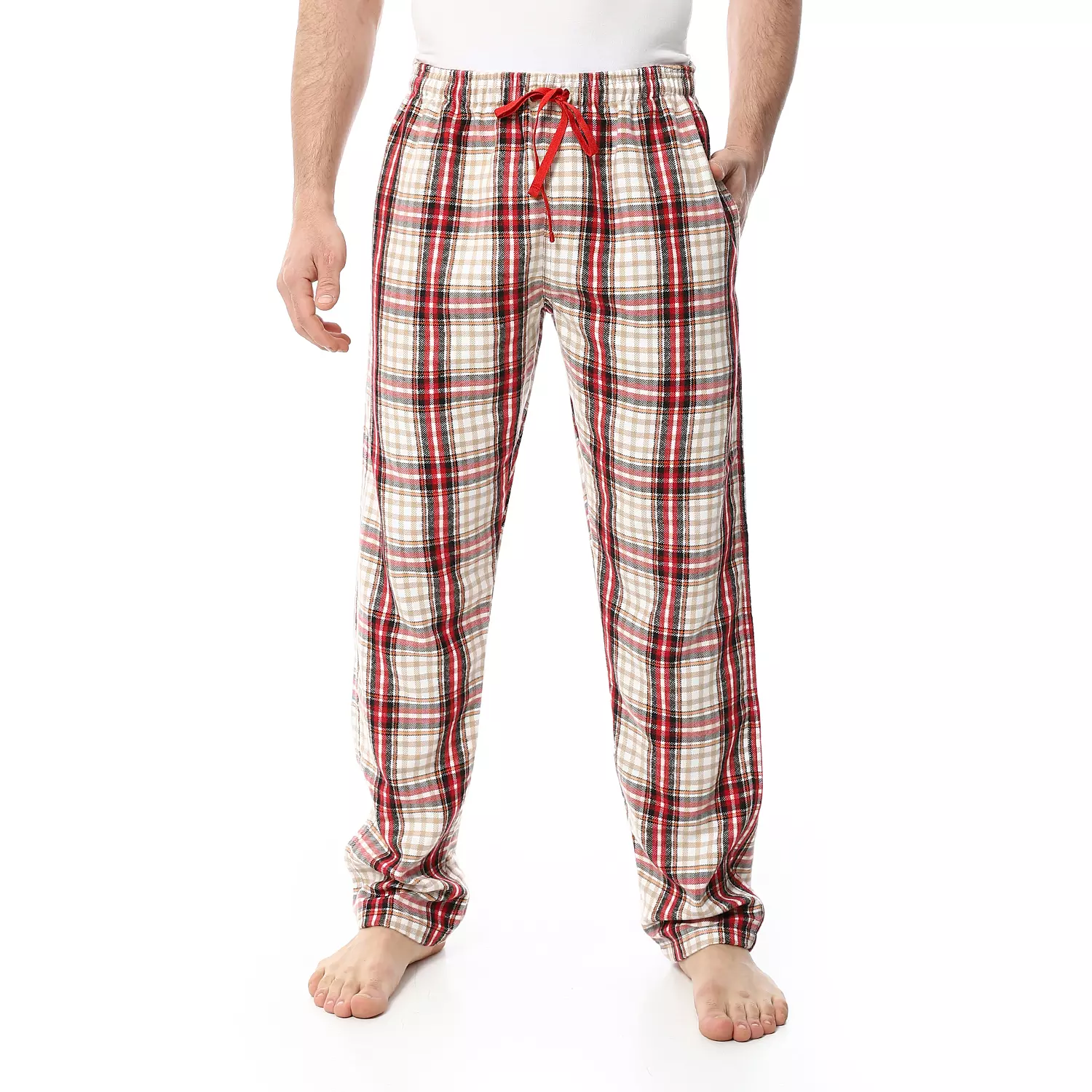 Shorto Winter Check Pants - Red * Beige - 4045 - 024  hover image