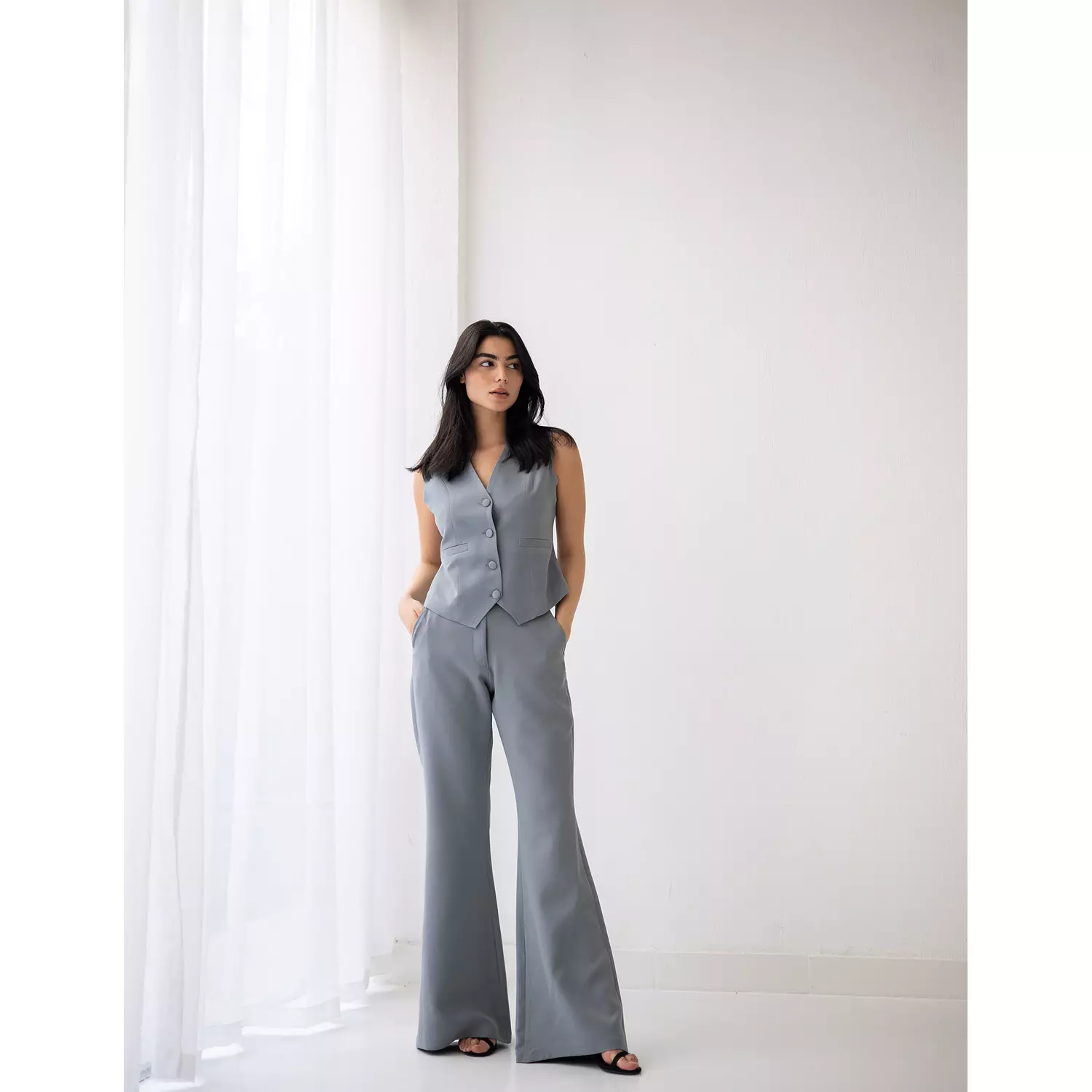  Iron gray flare pants   2