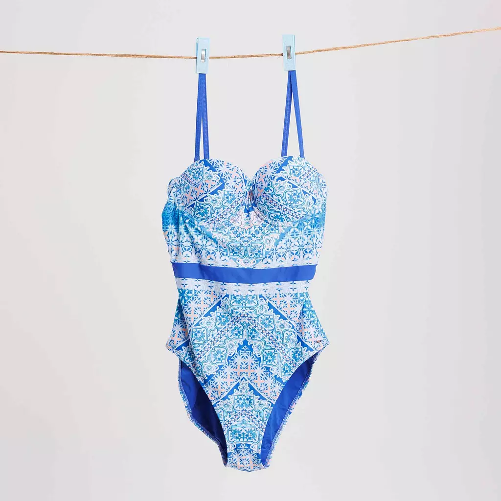 Blue Mosaic Imported Swimsuit