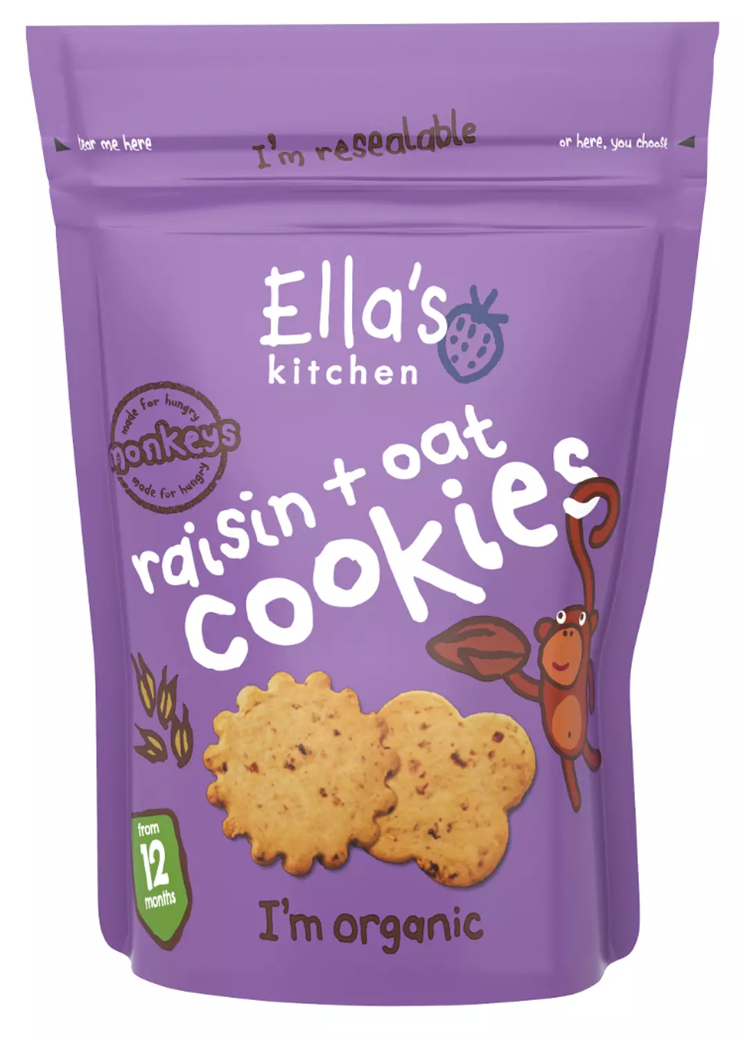 raisin and oat cookies - 80 grams hover image