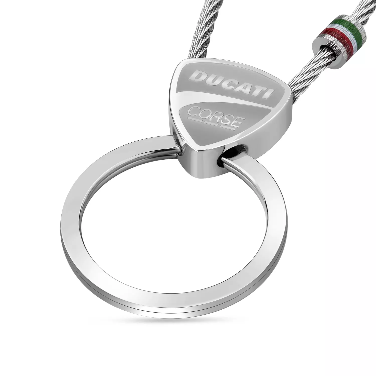 Ducati - DTAGK2137501 - SCUDETTO Stainless Steel KEYRING 1