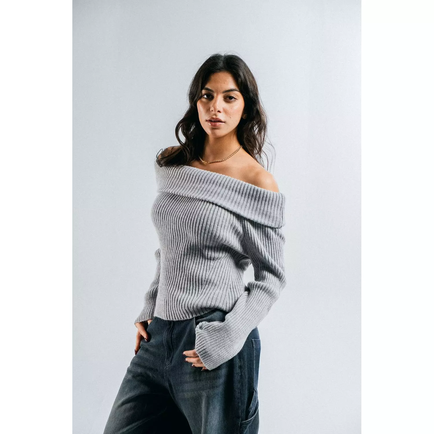 Off shoulder pullover hot sale