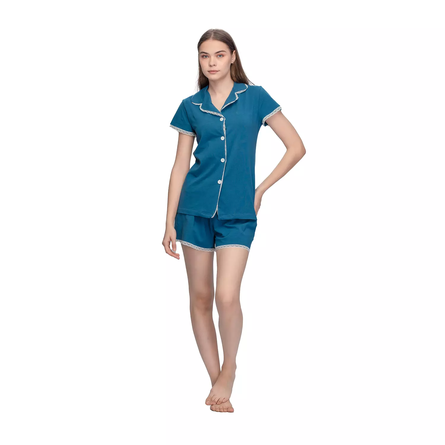 Deep teel Pj set hover image