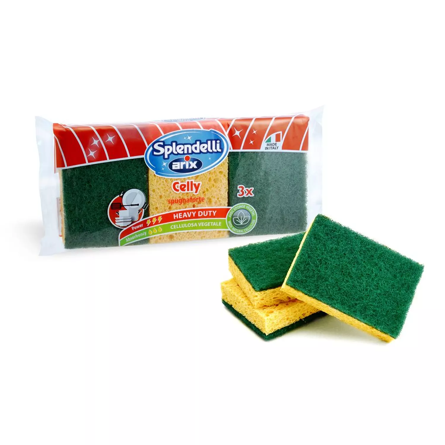 Arix Splendelli Cleaning Sponge Small Size  3 Pieces hover image