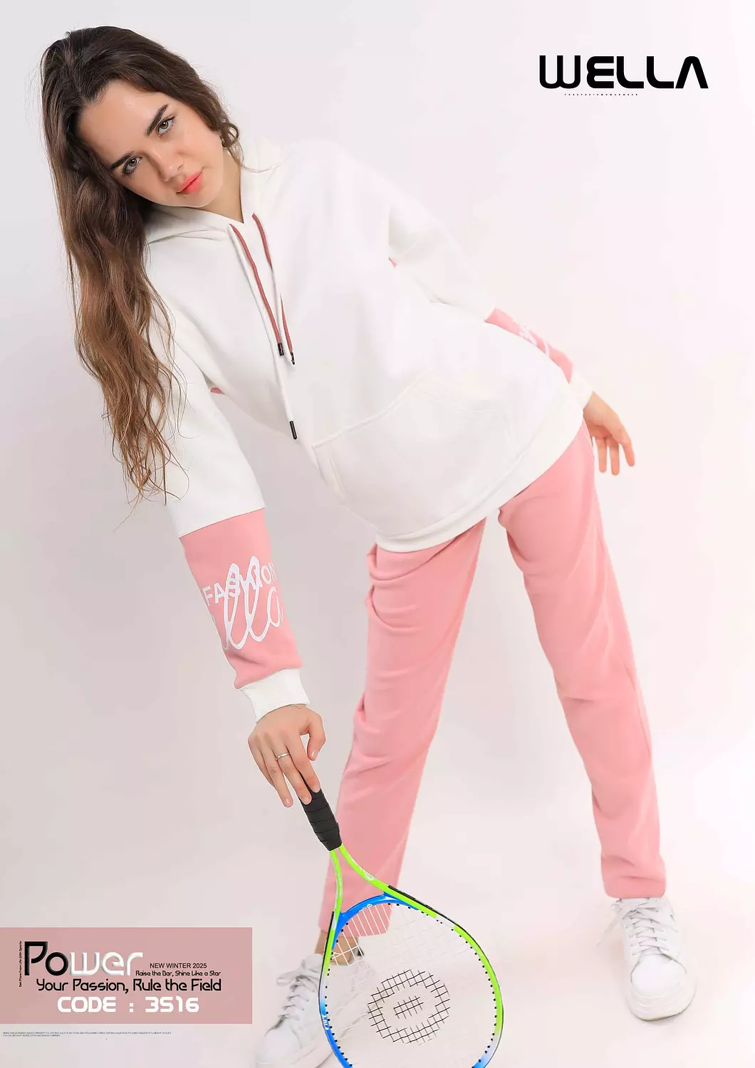 Light pink with white Sports pajamas 0