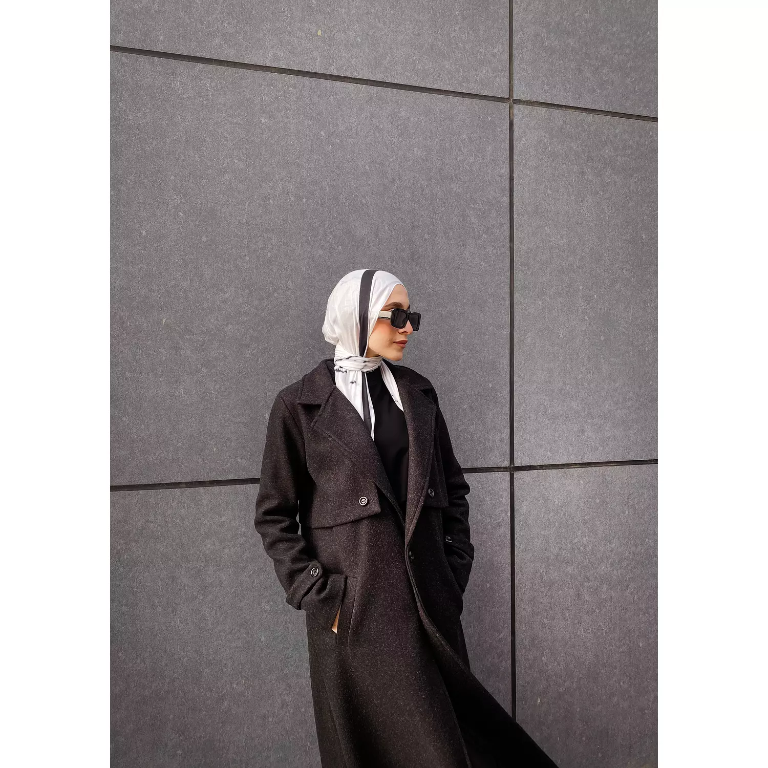 Essential Wool Coat in Black 1