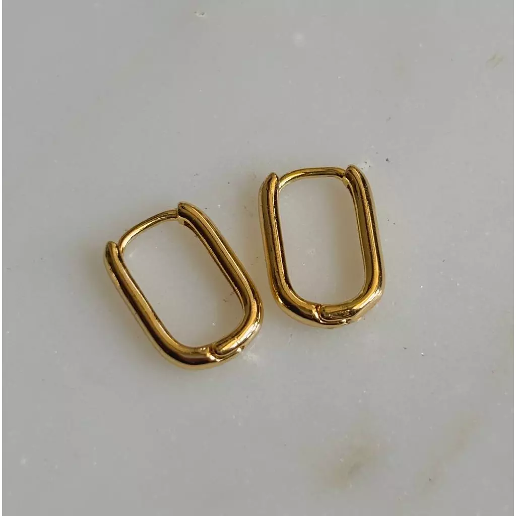 Oval Hoop Earrings