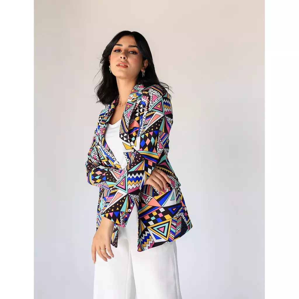 Aztec Printed Blazer