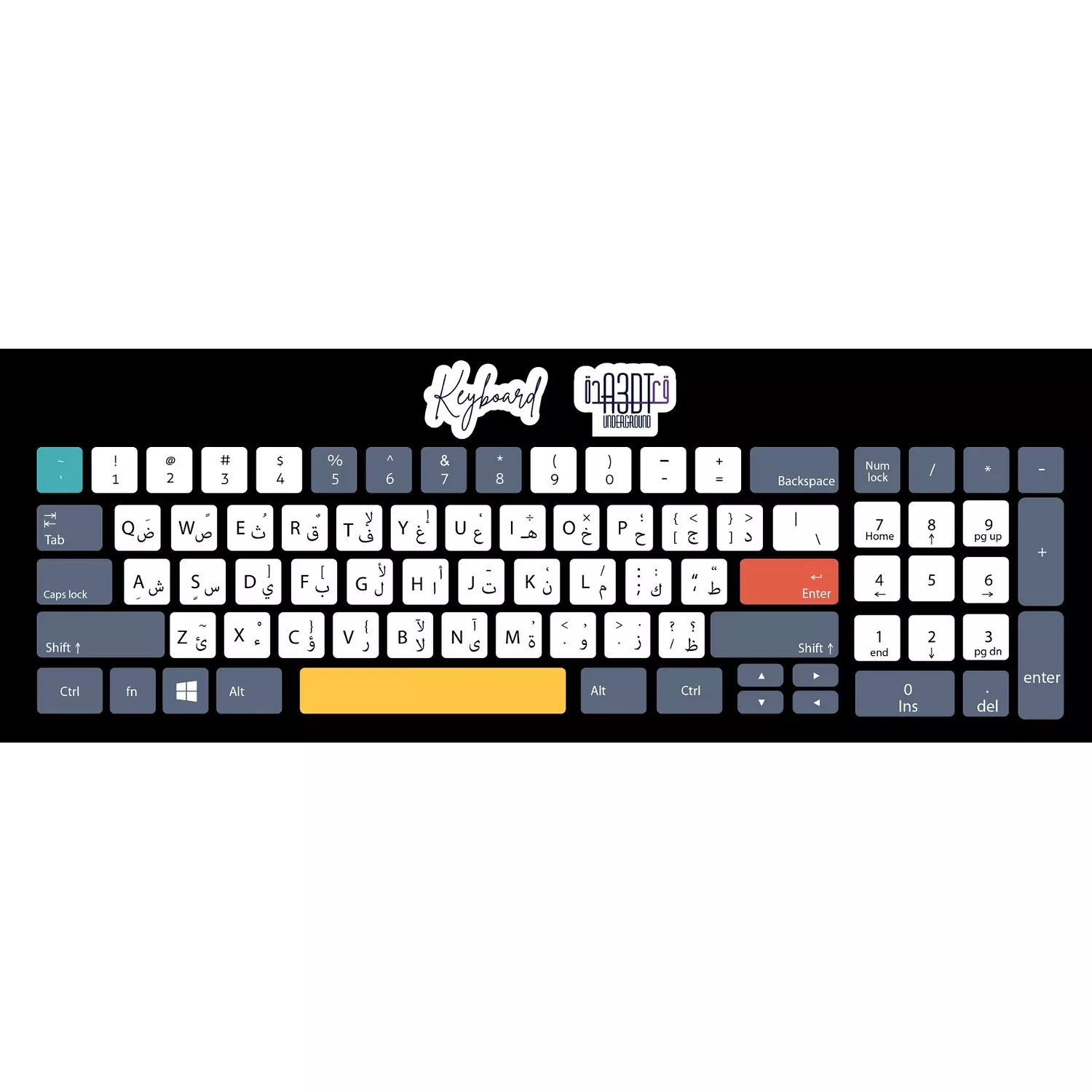 withe & Yellow keyboard sticker  hover image