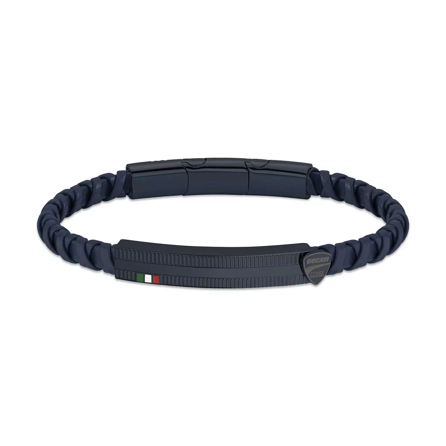 Ducati - DTAGB2137004 - INCROCIO BLUE LEATHER WITH IP BLUE BRACELET hover image