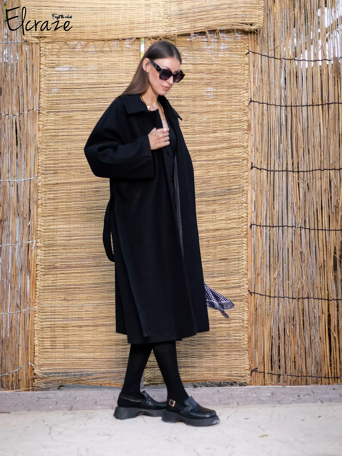  black Gogh wool oversized coat  3