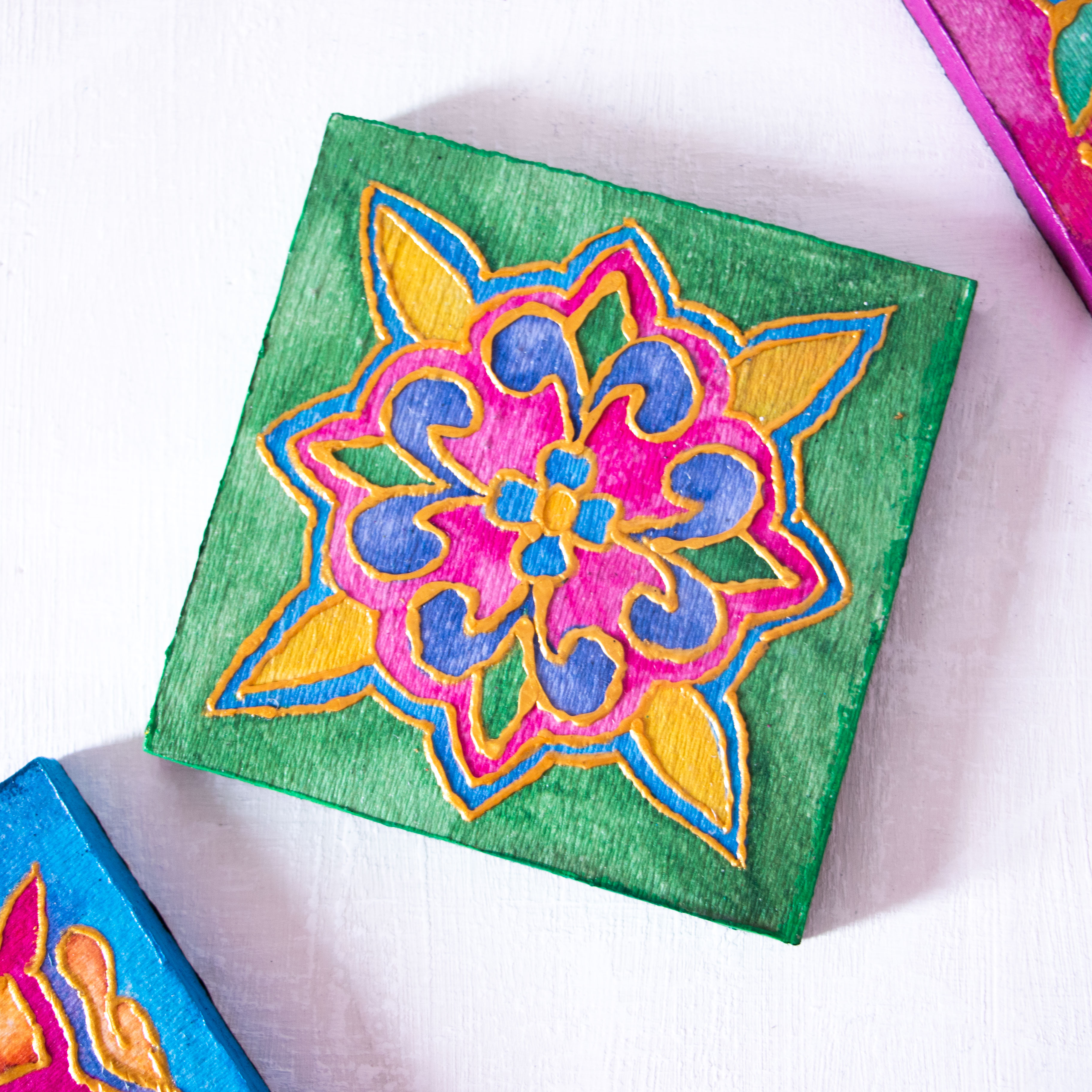 Arabic Blossom Coasters 4 pieces 3