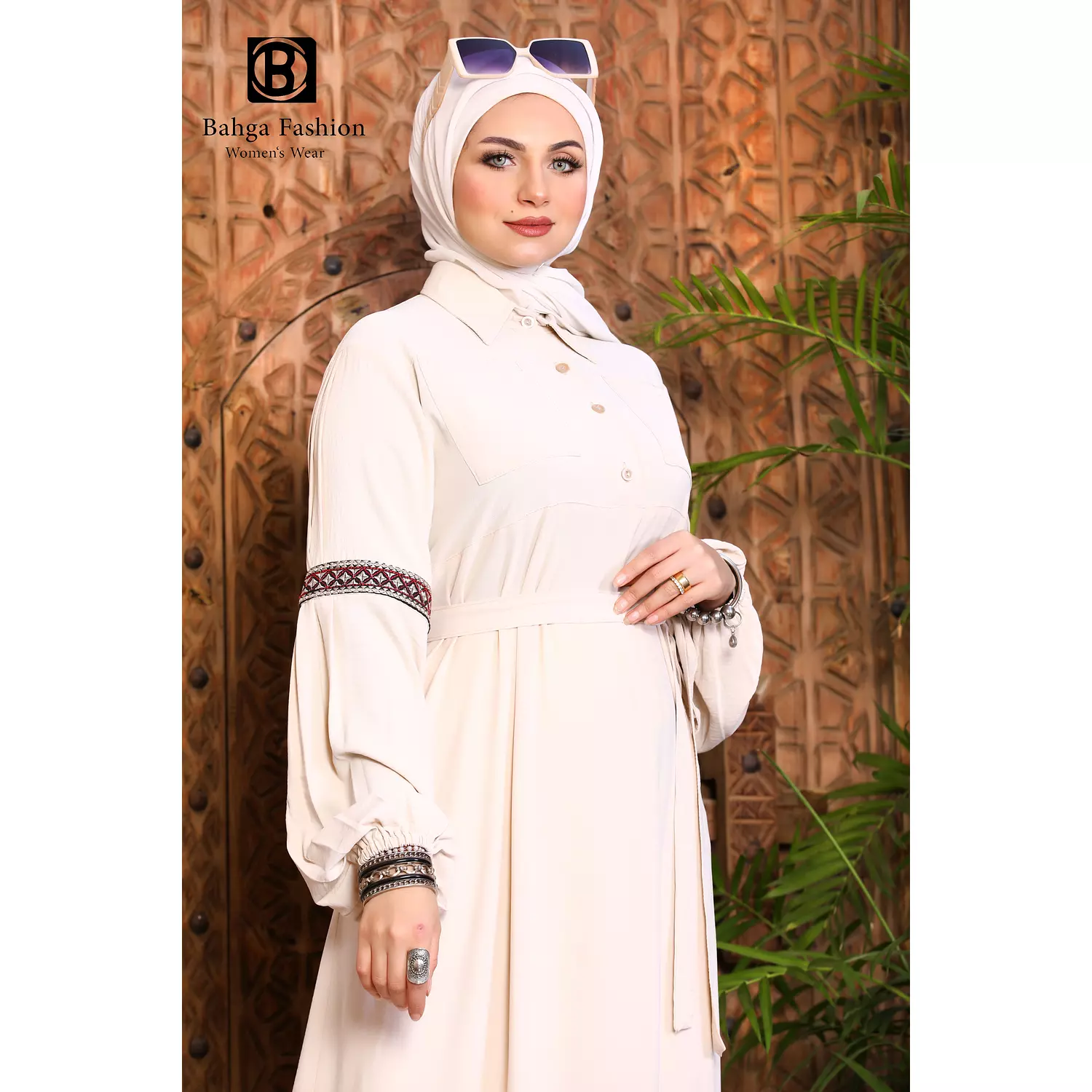 Dress with embedery on the sleeve .. code 8093 hover image