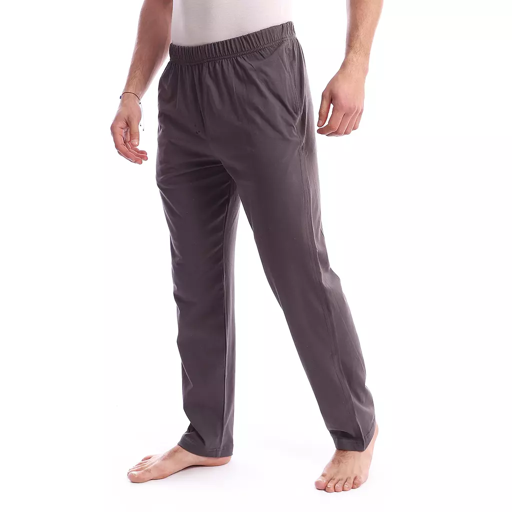 Cotton Plain Pajama Pants - 4040 - Grey