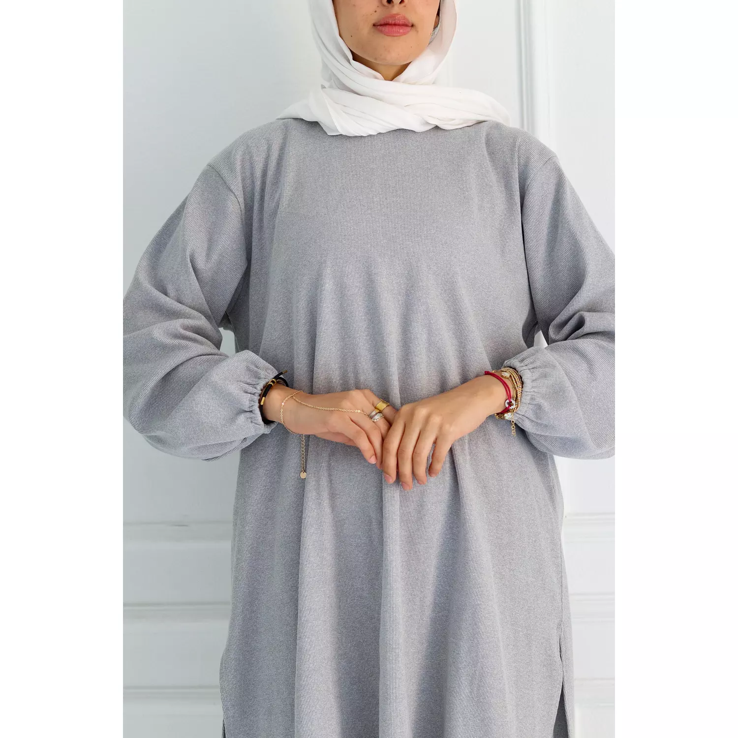 Light Grey Set Tunic & Pants 20