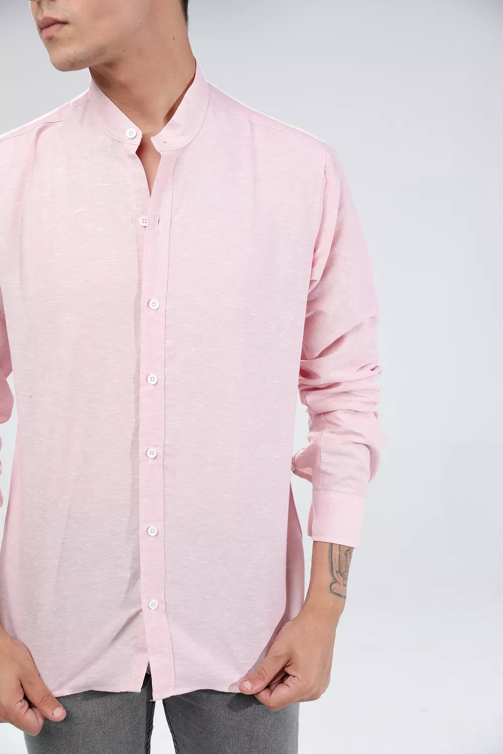 Linen Plain Shirt long Sleeve 2