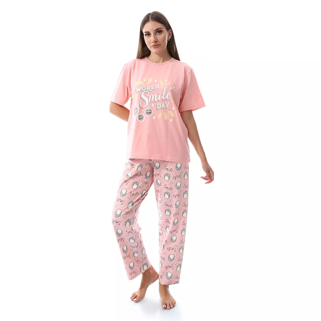 Women Smile Pj - 2475 - Pink