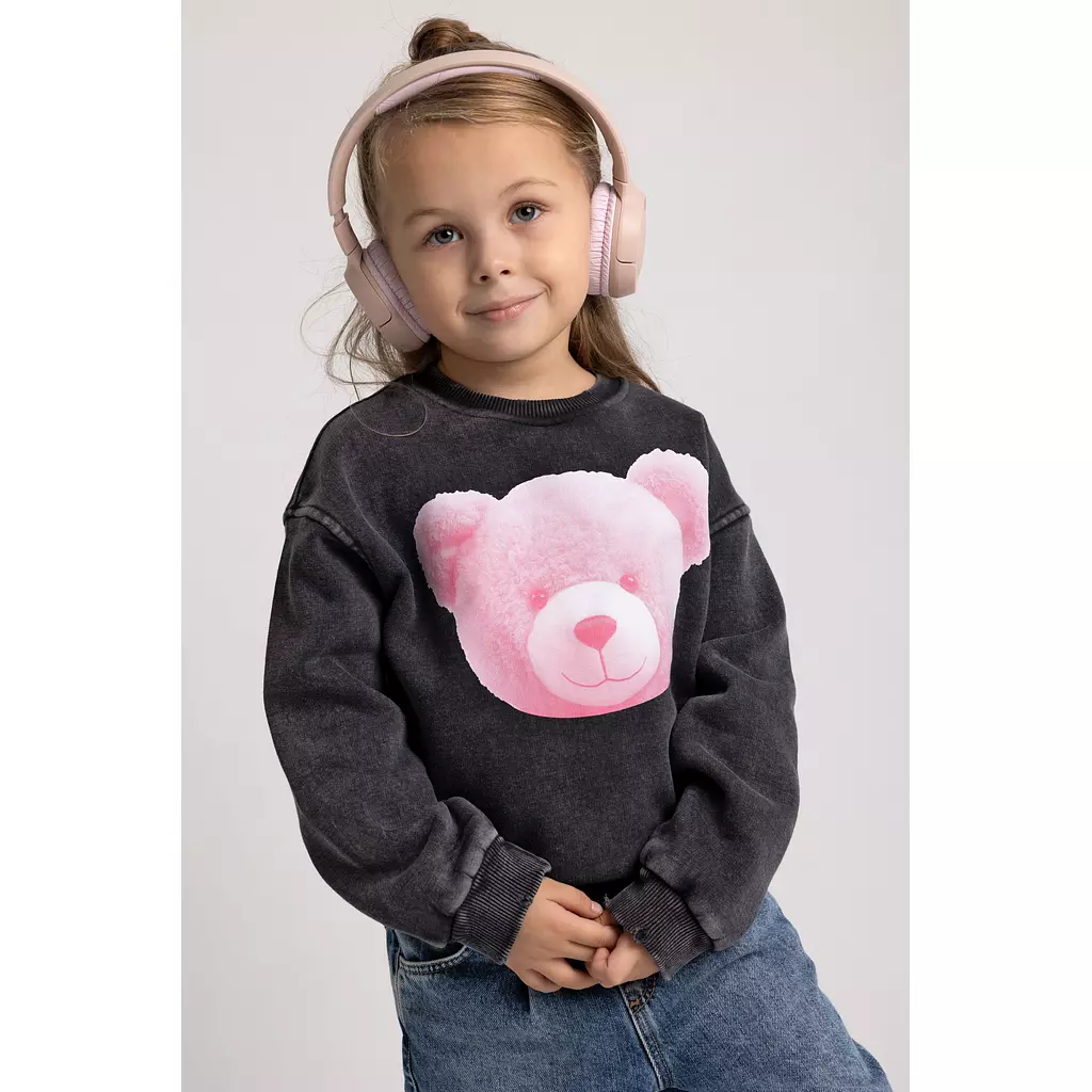 Pinkish Teddy Bear Acid Washed