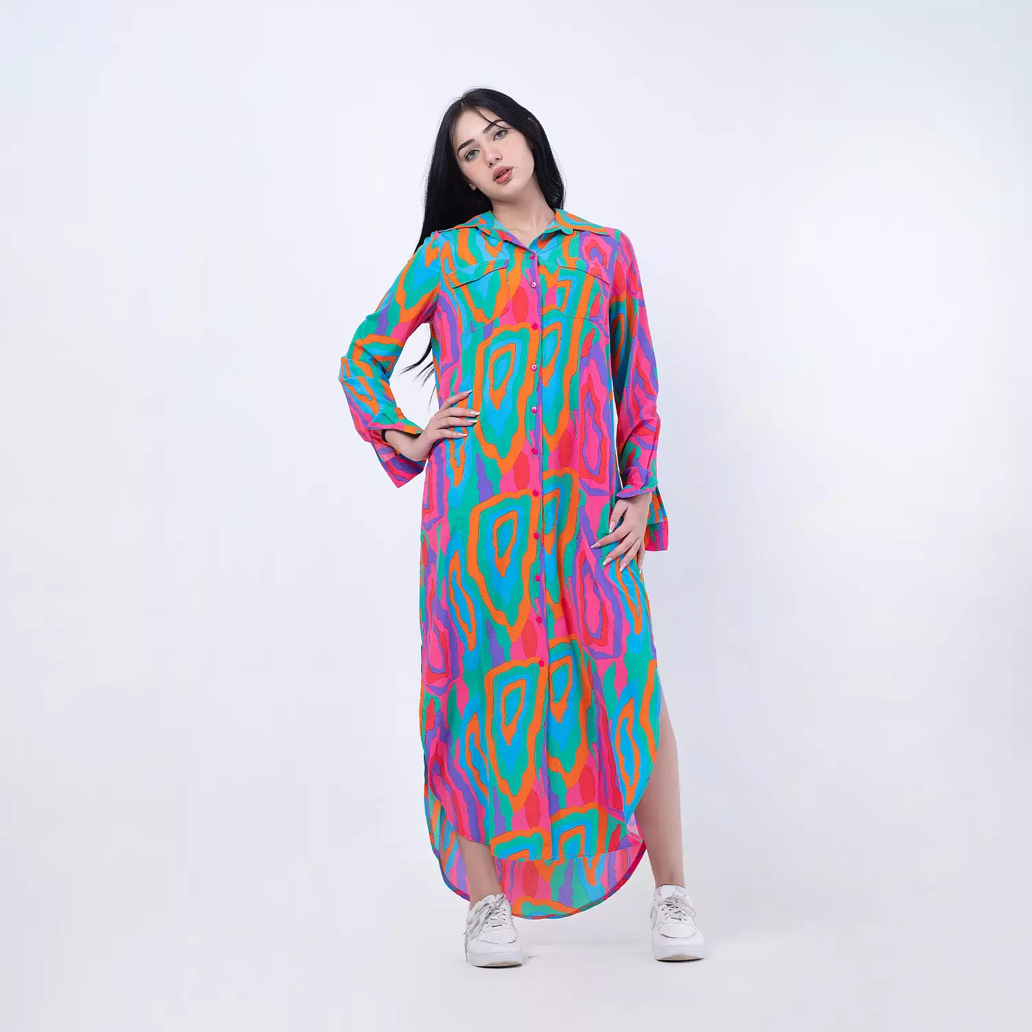 Colorful Fibran Dress hover image