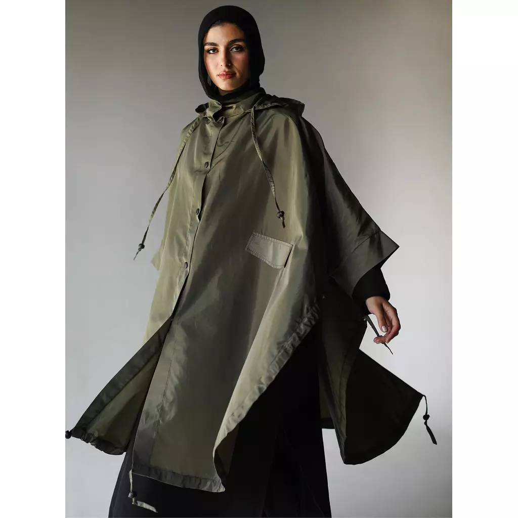 Olive Waterproof Poncho