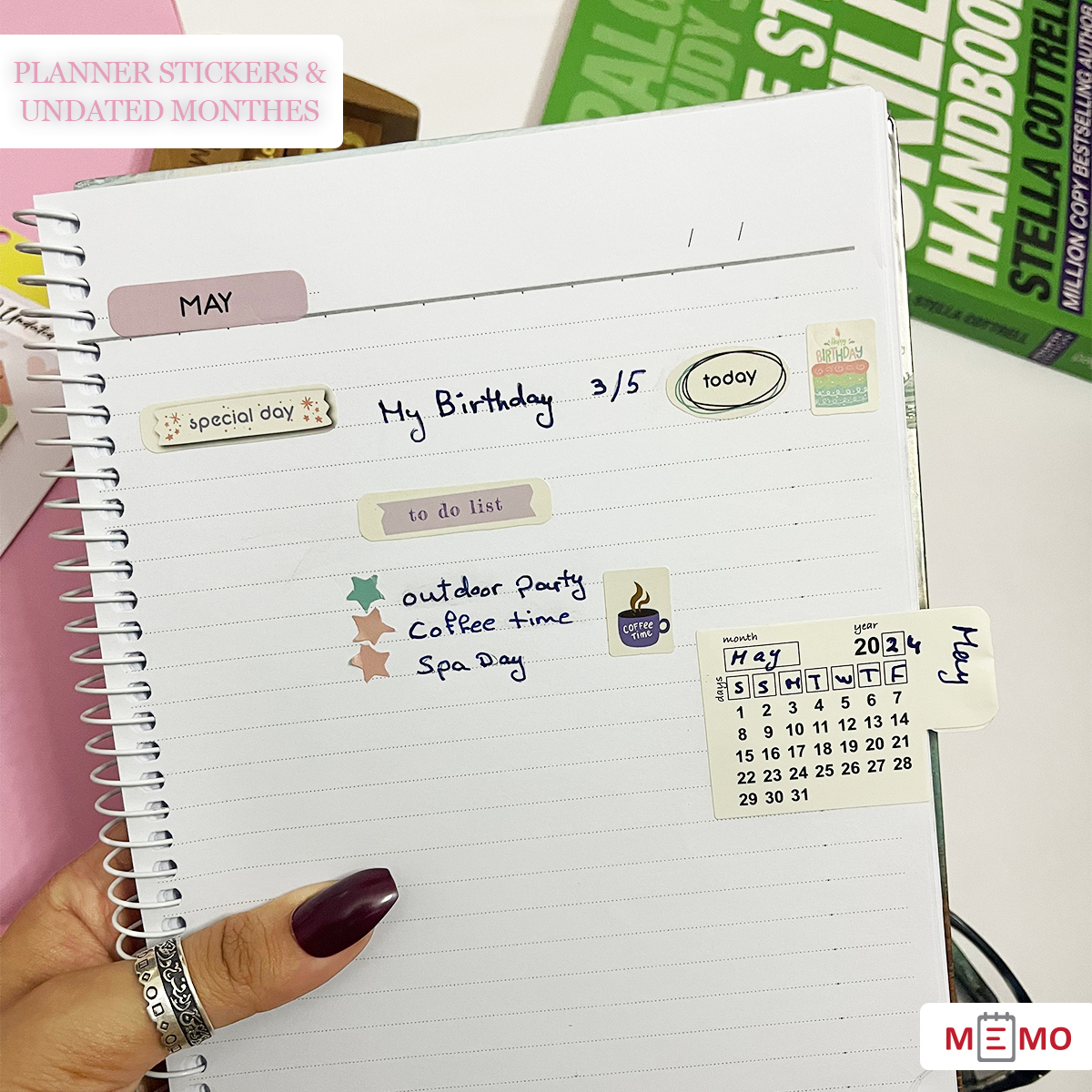 Memo Planner Stickers & 12 Undated Months 2