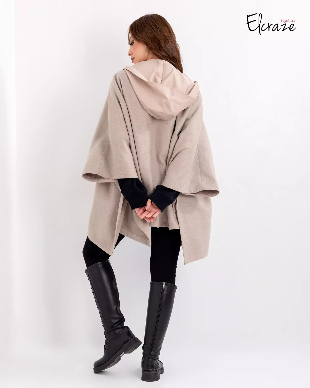  beige women poncho 3