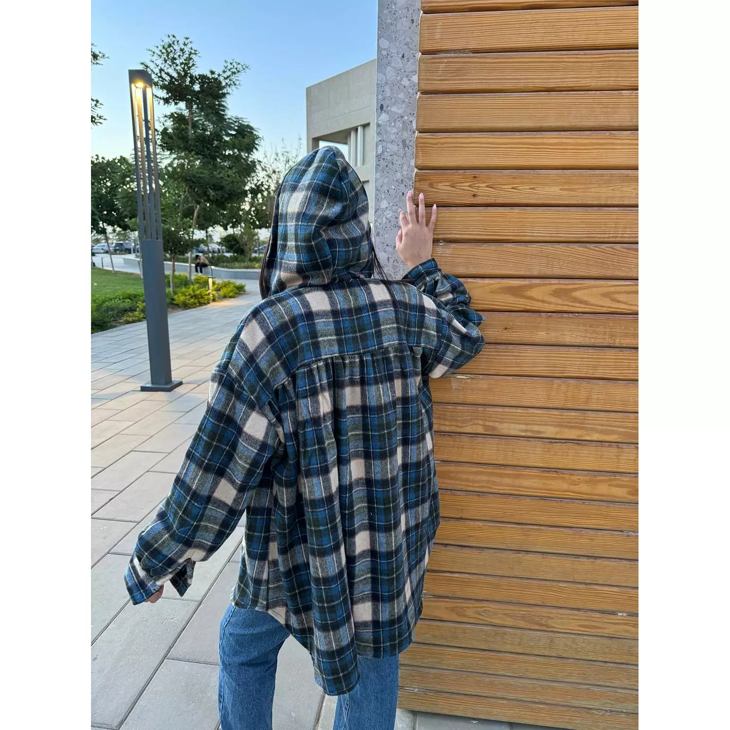 Wool plaid oversized shirt  9