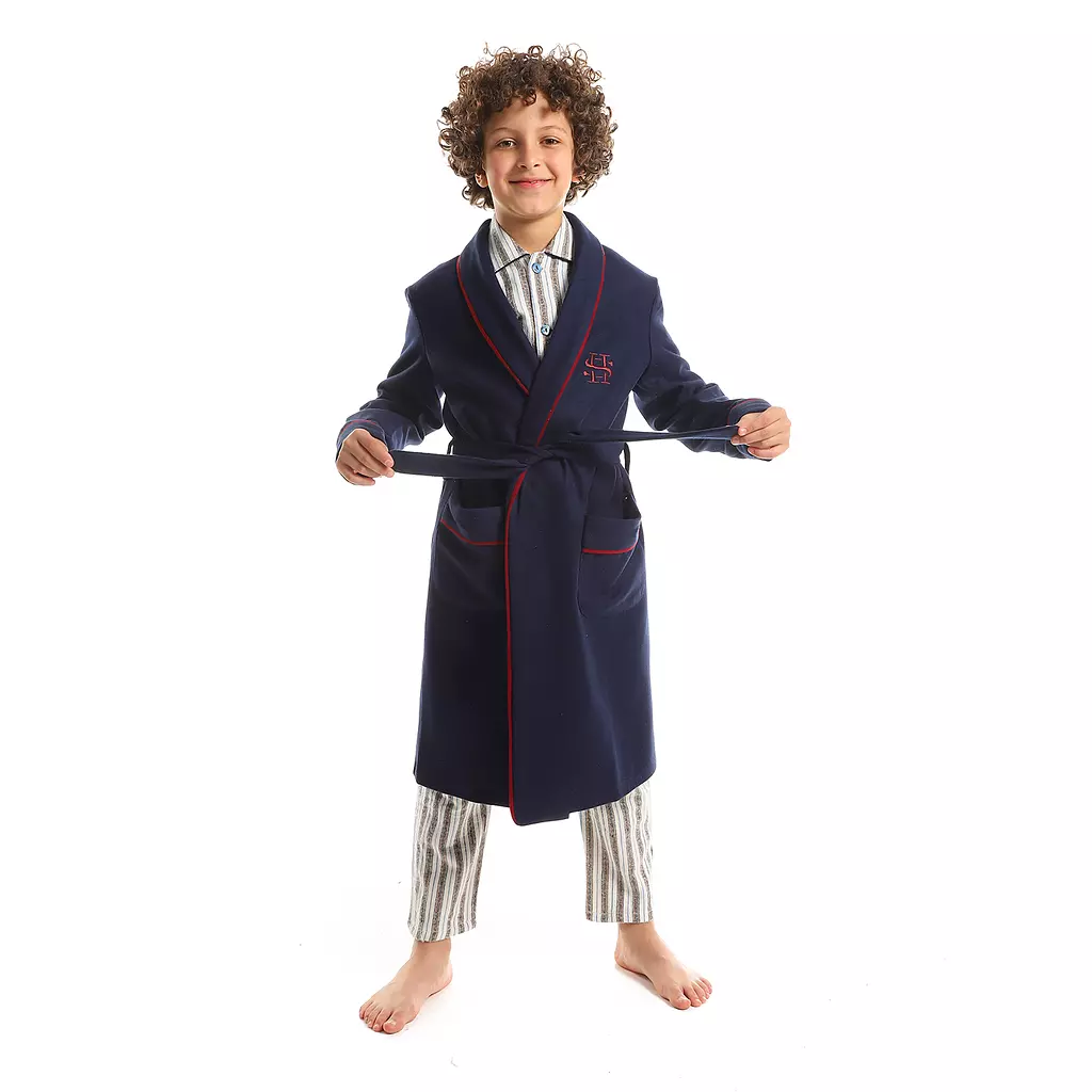 Shorto Kids Winter Robe - Dark Blue